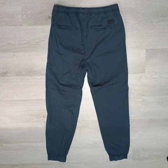 Hollister Mens Blue Chino Relaxed Jogger Small Draw String - Picture 4 of 7